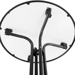 tectake Statafel Eren inklapbaar met hoes 90x110cm, Zwart