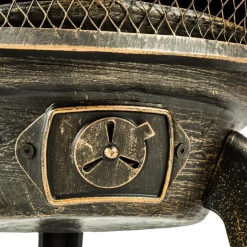 tectake Terrasoven van gietijzer, Grijs