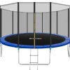tectake Trampoline Garfunky met veiligheidsnet, Zwart/blauw