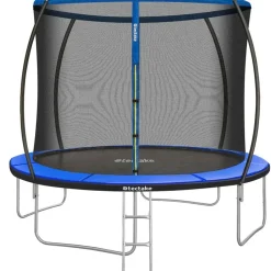 tectake Trampoline Jumpy met veiligheidsnet, Zwart/blauw