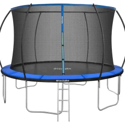 tectake Trampoline Jumpy met veiligheidsnet, Zwart/blauw