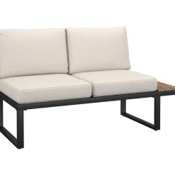 tectake Tuin-loungeset Eliar, 4-delig, met aluminium frame, Zwart