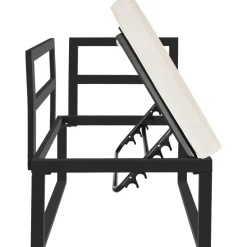 tectake Tuin-loungeset Eliar, 4-delig, met aluminium frame, Zwart