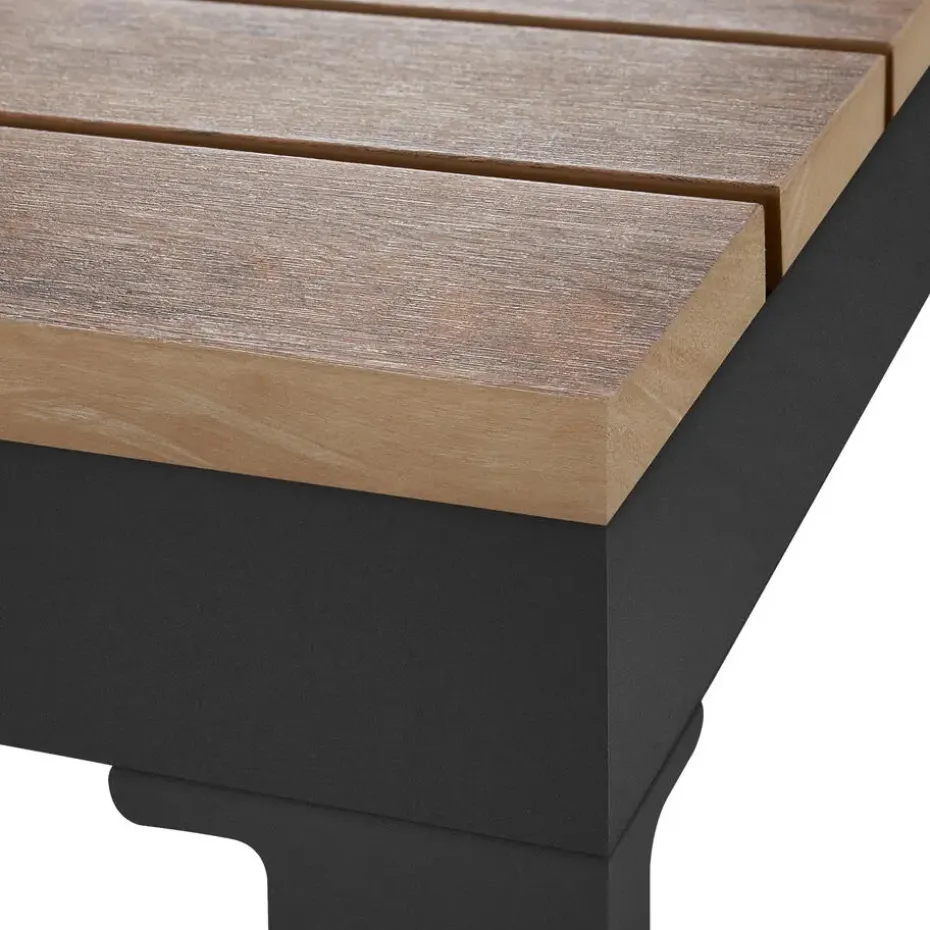 tectake Tuin-loungeset Eliar, 4-delig, met aluminium frame, Zwart