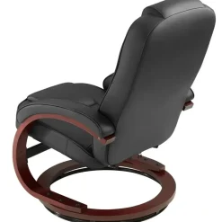 tectake TV-fauteuil met krukje model 2, Zwart/bruin