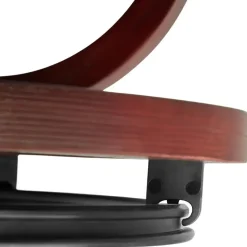 tectake TV-fauteuil met krukje model 2, Zwart/bruin