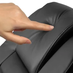 tectake TV-fauteuil met krukje model 2, Zwart/bruin