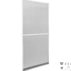 tectake Vliegenhor voor deurkozijnen - - Wit