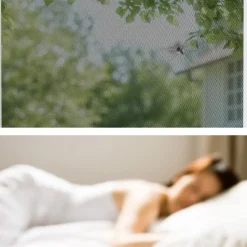 tectake Vliegenhor voor raamkozijnen - 80 x 100 cm - Wit