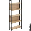 tectake Wandrek Westport 62x24x165,5cm, Industrieel Licht Hout, Eiken Sonoma