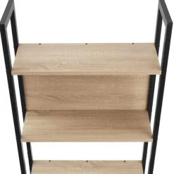 tectake Wandrek Westport 62x24x165,5cm, Industrieel Licht Hout, Eiken Sonoma