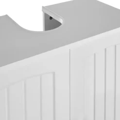 tectake Wastafelonderkast Jasper, 2 vakken, draagkracht 35 kg, Wit