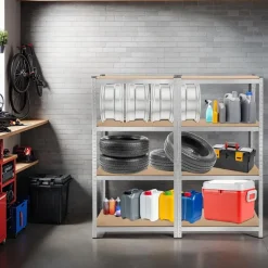 tectake Werkplaatsrek, Zilver