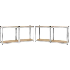 tectake Werkplaatsrek, Zilver