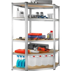 tectake Werkplaatsrek, Zilver