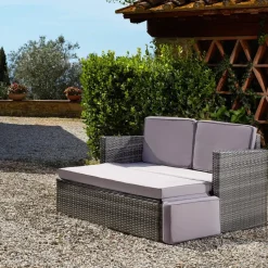 tectake Wicker loungesofa Corfu, Natuur