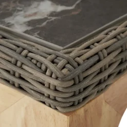 tectake Wicker tafel Foggia met 6 stoelen Rosarno, Natuur