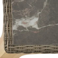 tectake Wicker tafel Foggia met 6 stoelen Rosarno, Natuur