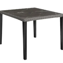 tectake Wicker tafel Tarent 93,5x93,5x75cm, Grijs