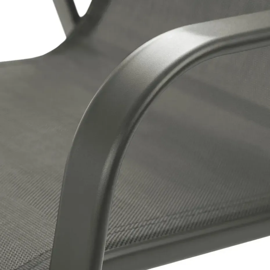 tectake Zitgroep Nora voor 4 personen, textilene-weefsel, Antraciet