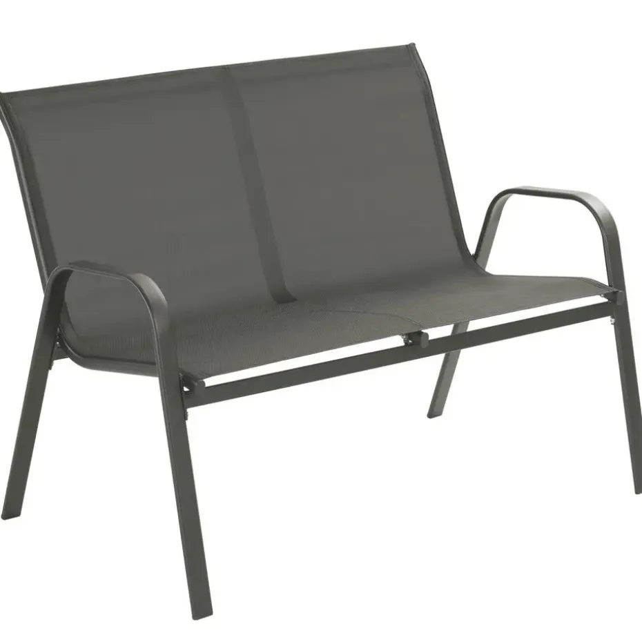 tectake Zitgroep Nora voor 4 personen, textilene-weefsel, Antraciet