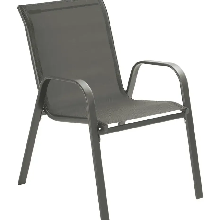 tectake Zitgroep Nora voor 4 personen, textilene-weefsel, Antraciet