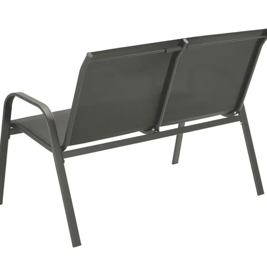 tectake Zitgroep Nora voor 4 personen, textilene-weefsel, Antraciet