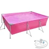 tectake Zwembad rechthoekig met filterpomp 300 x 207 x 70 cm, Pink