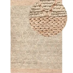 TELLIKAYA - Loper vloerkleed - Groen/Beige - 160 x 230 cm - Jute