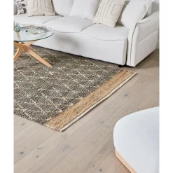 TELLIKAYA - Loper vloerkleed - Grijs - 160 x 230 cm - Jute