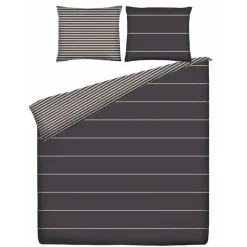 Ten Cate Katoenen Dekbedovertrek - 200x200/220 - Rima Grijs