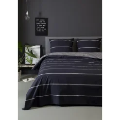 Ten Cate Katoenen Dekbedovertrek - 200x200/220 - Rima Grijs