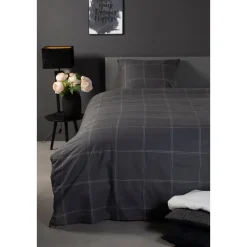 Ten Cate Katoenen Dekbedovertrek - 140x200/220 cm - Louis Antraciet