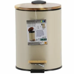 Tendance Badkamer prullenbak Bamboo vibe - soft close - 3 ltr