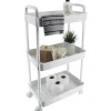 Tendance Keuken/badkamer trolley 3 laags - 38 x 26 x 77cm - wit