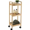 Tendance Keuken/badkamer trolley - 29 x 21 x 79 cm - naturel