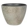 Ter Steege Bloempot/plantenpot - buiten - beige/goud - D13/H12 cm