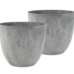 Ter Steege Plantenpot - betongrijs - kunststof - 38 x 33 cm