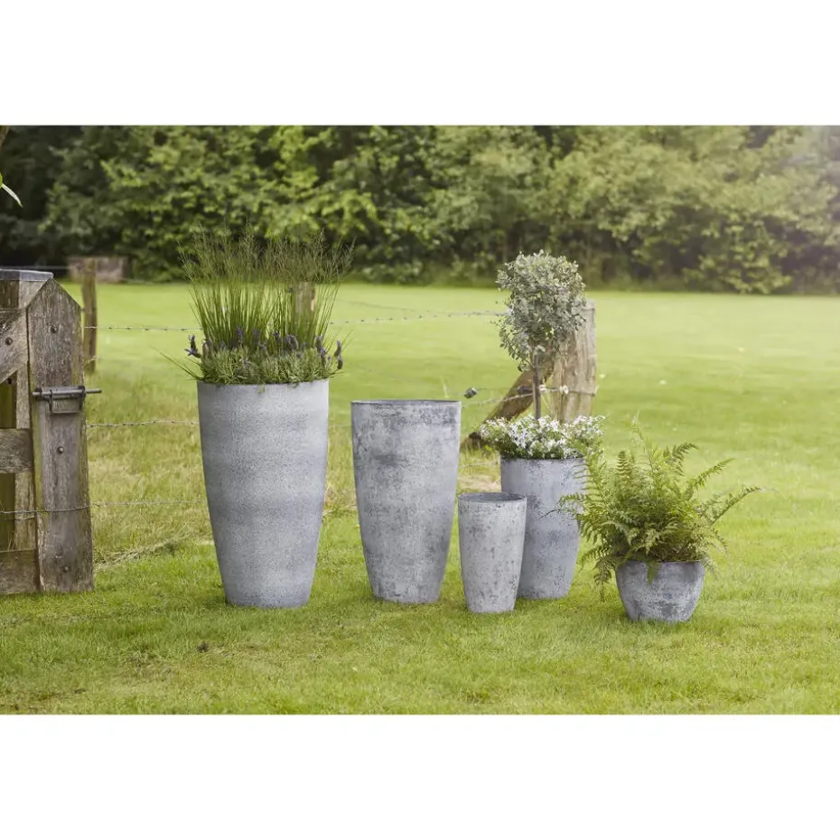 Ter Steege Plantenpot - betongrijs - kunststof-steenpoeder - 29x50 cm