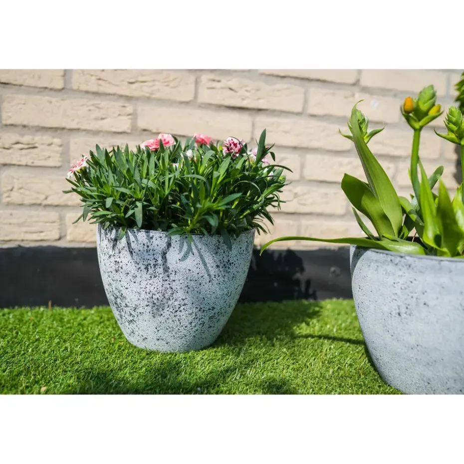 Ter Steege Plantenpot - betongrijs - kunststof-steenpoeder - 29x50 cm