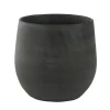 Ter Steege Plantenpot - moderne look - grafiet - 18 x 16 cm