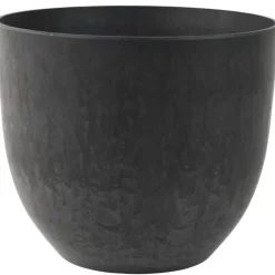 Ter Steege Plantenpot - zwart - kunststof - 28 x 24 cm