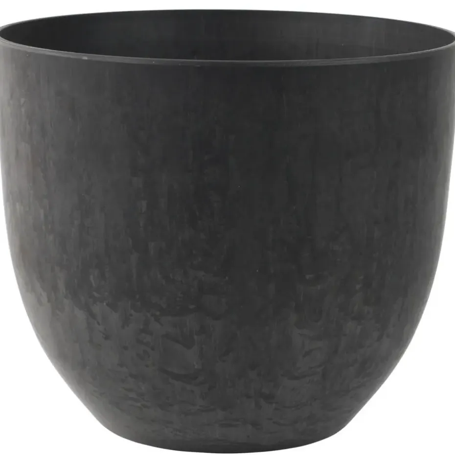 Ter Steege Plantenpot - zwart - kunststof - 28 x 24 cm