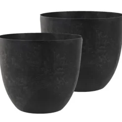 Ter Steege Plantenpot - zwart - kunststof - 45 x 38 cm