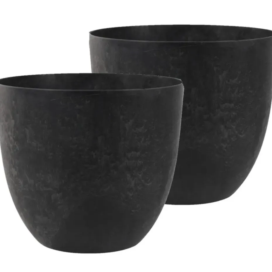 Ter Steege Plantenpot - zwart - kunststof - 45 x 38 cm