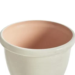 TESALIA - Bloempot - Lichtbeige - 49 cm - Polyresin