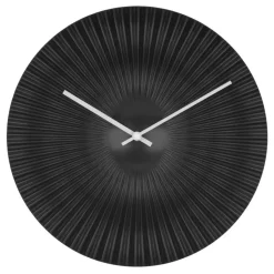 TFA radio gestuurde wandklok - kunststof - zwart - Dia 18 cm