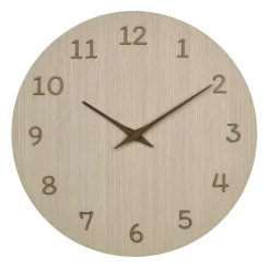 TFA Wandklok - naturel houtkleur - hout - D30 cm