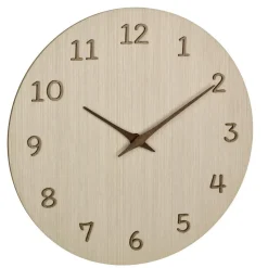 TFA Wandklok - naturel houtkleur - hout - D30 cm