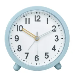 TFA wekker - alarmklok - lichtblauw - 11 x 11 cm - kunststof